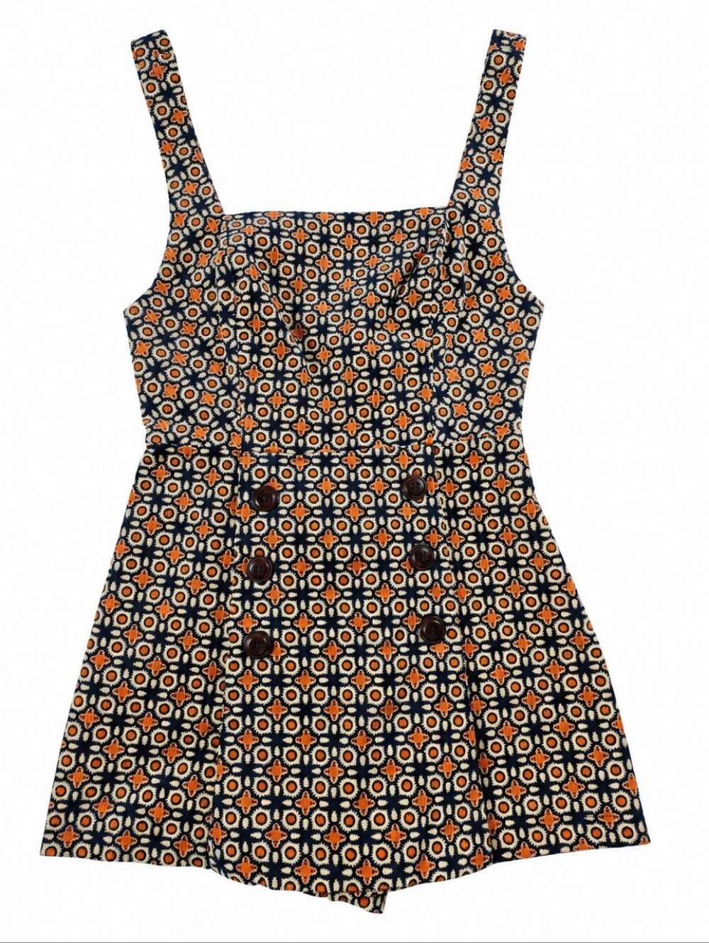 BDG Urban Outfitters Daley Corduroy Skort Romper S Petite 70s Retro Mod